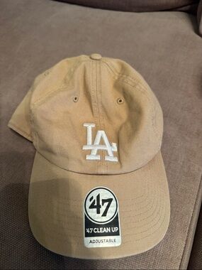 '47 Tan LA Logo Adjustable Baseball Cap